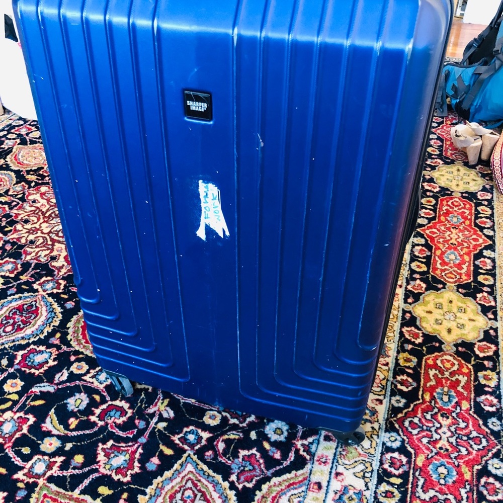 Sharper Image Large Hard Shell Purple Suitcase - image 2